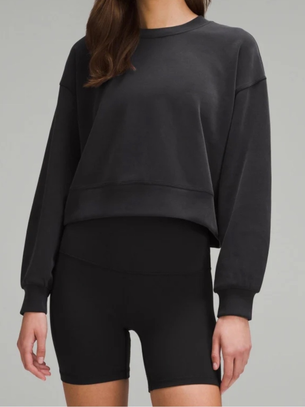 ⚡️NWT⚡️lululemon athletica Black Cropped Softstreme Sweatshirt